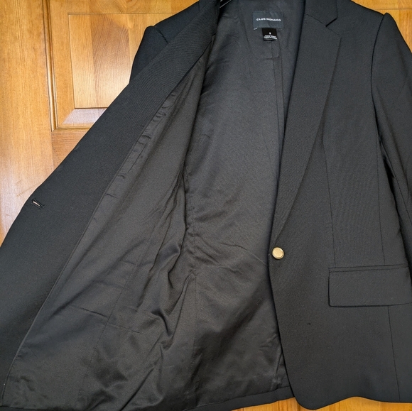 Club Monaco Black Wool Blend Blazer Size 8 - Picture 4 of 8